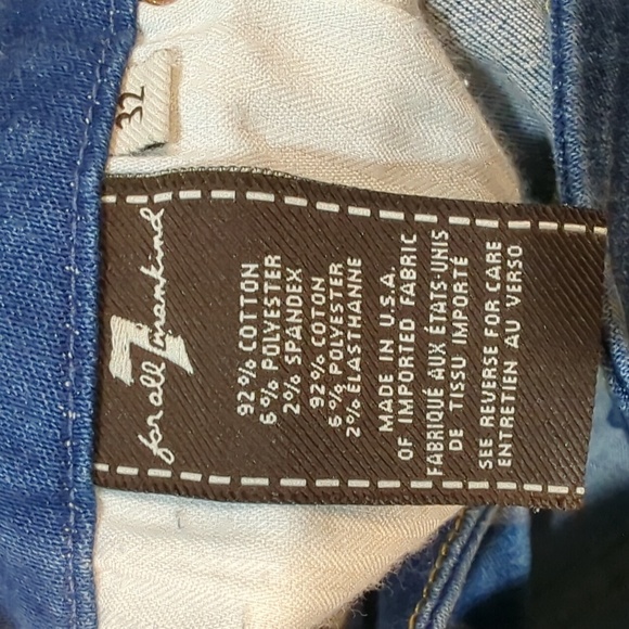 7FAMK Seven for All Mankind Kimmie Straight Leg jeans AU0231647A sz 32 tall/long - Picture 13 of 14